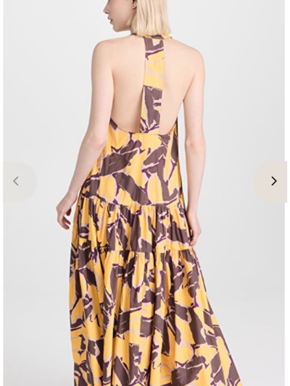 Rachel Comey Misty Dress Strokes Poplin Zip Front Tiered Maxi Cotton 8 - Picture 3 of 9